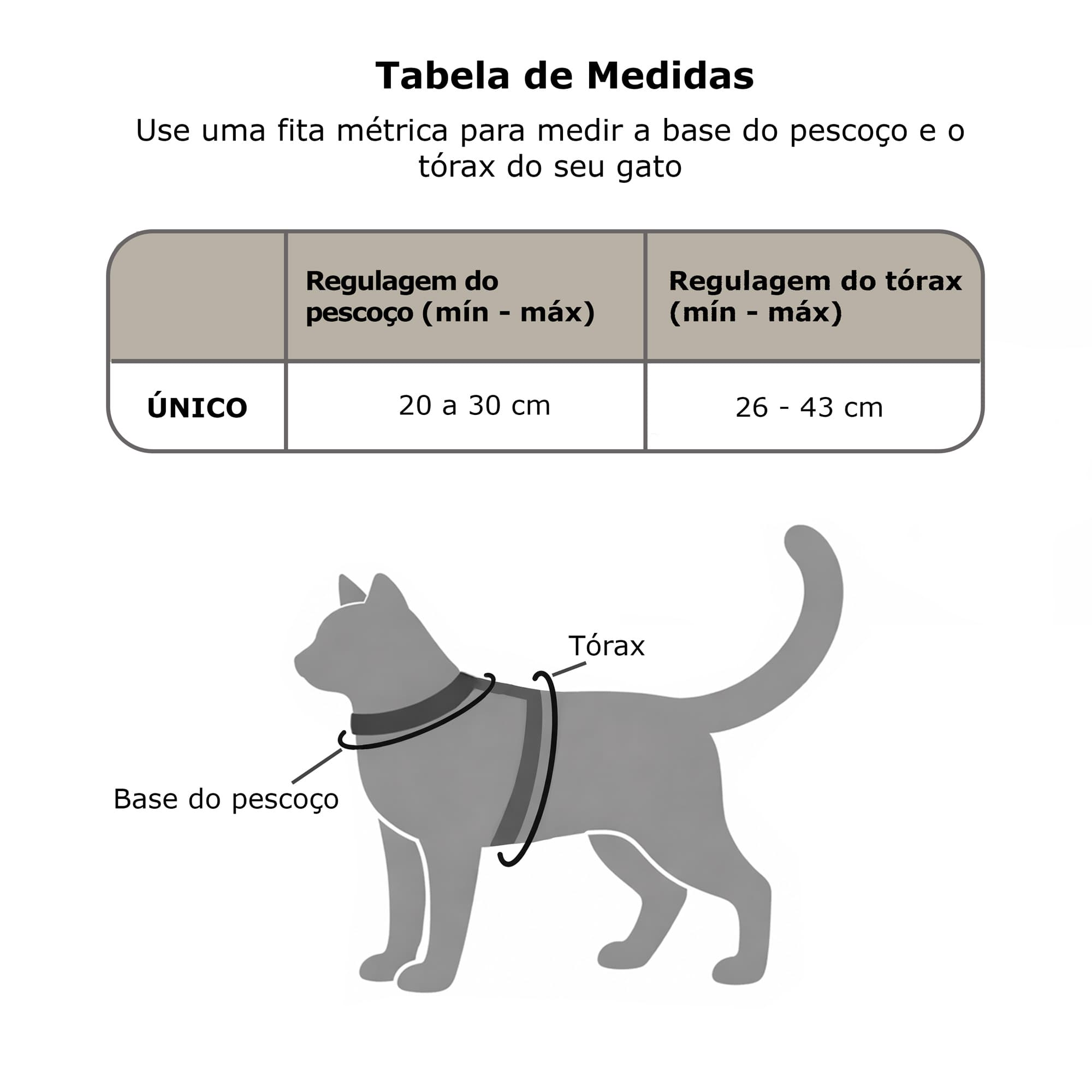 Peitoral com Guia Ventura - Essencial Felinos - foto 5